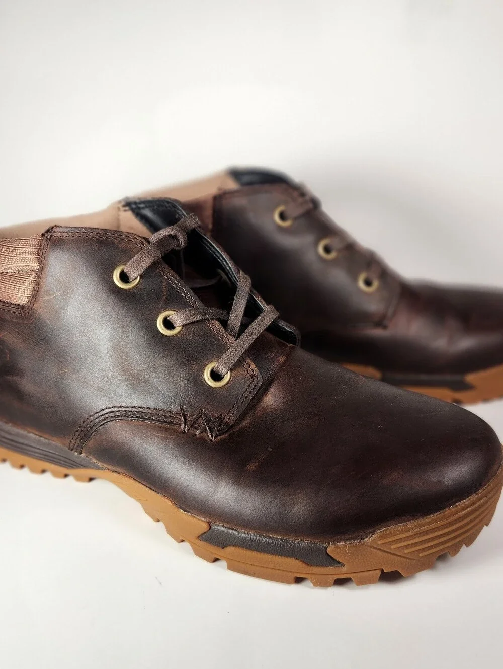 5.11 Mens Tactical Pursuit Chukka Boot Size 10 Brown Distressed Leather